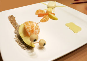 Apfel-Mandarinen-Schnecke