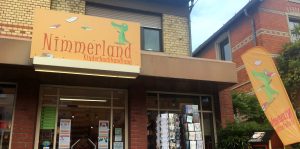 Eingangsschild Nimmerland Mainz