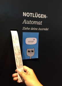 Notlügen ziehen am Automat bei Mixtvision.